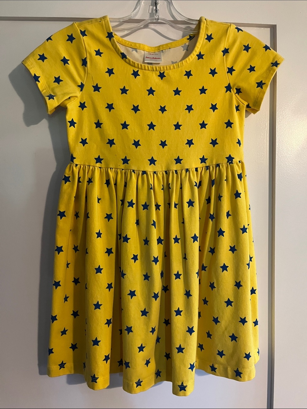 HA Yellow Star-Print dress size 5/ 110cm